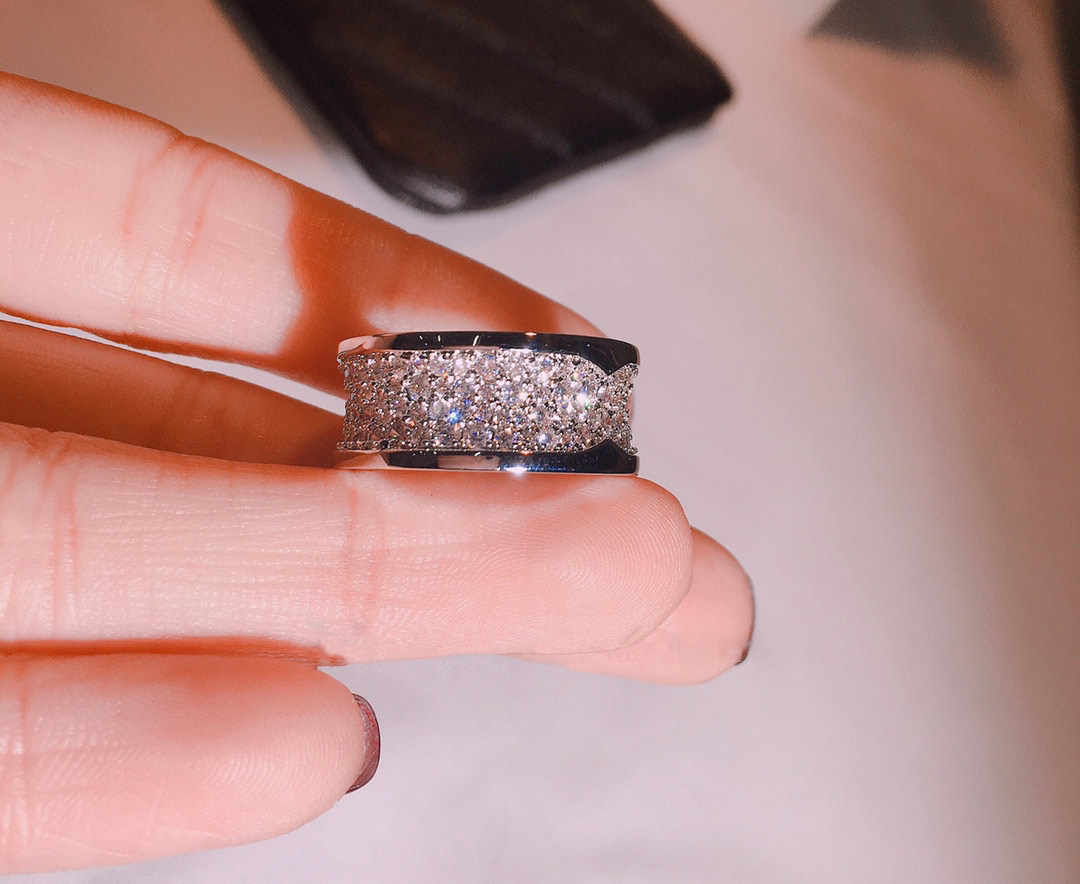 韩国网红高级感镶嵌锆石小蛮腰满钻戒指女个性百搭ins小香风闺蜜