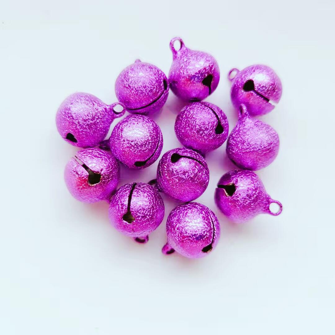 12mm 14mm彩色磨砂小铃铛 圣诞节礼品盒装饰圆形一字开口铃铛