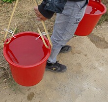 粪桶农用老式牛筋挑水灌溉橡胶桶农村黑色家用熟胶双耳担水桶塑料