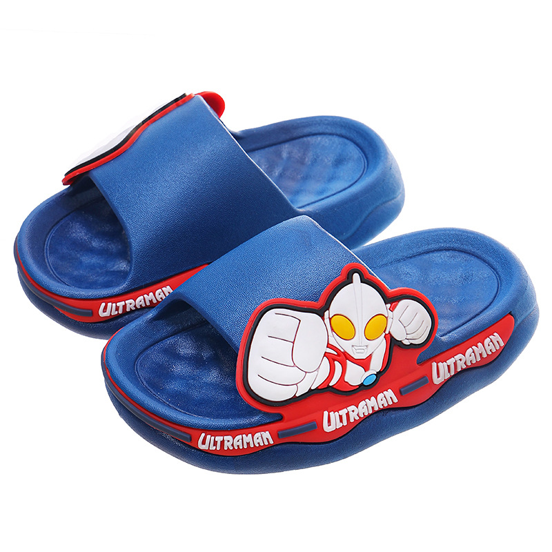 Ultraman Children's Slippers Summer Boys Cartoon Interior Home Non-Slip Bath Big Middle Children Baby Slippers