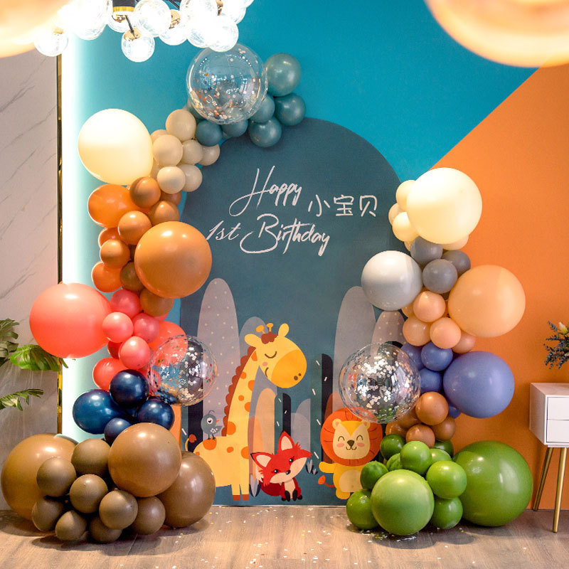 5-Inch 10-Inch 12-Inch 18-Inch Retro Mixed Color Balloon Wholesale Party Decoration Balloon Set Retro Color Balloon