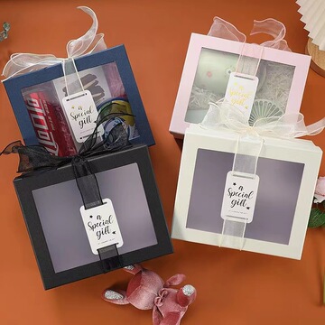 开窗透明礼盒礼物包装盒七夕情人节礼物盒伴手礼盒生日礼物盒上新