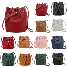 Fashion Bucket Shoulder Bag Women Drawstring Crossbody Bag跨