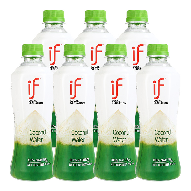 泰国进口if椰子水350ml瓶装 纯椰青水无添加蔗糖0脂肪nfc果汁饮料