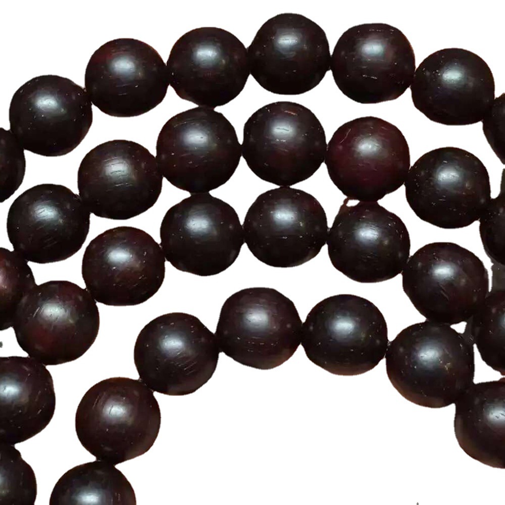 Daizhitan India Pterocarpus Santalinus Aged Old Materials 108 Buddha Beads High Density Oily Fine Brown Eyes