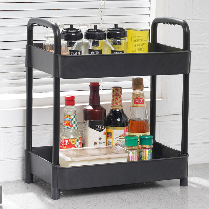 Household Floor with Wheels Trolley Mobile Fruit and Vegetable Basket Trolley Storage Rack Living Room and Kitchen Gap Storage Rack