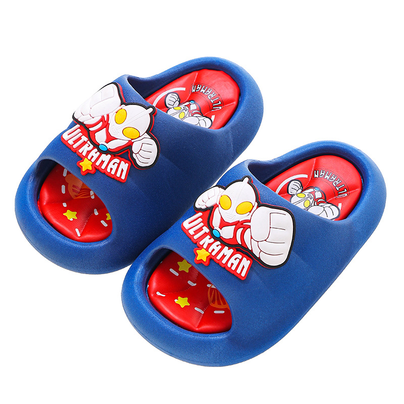 奥特曼夏季儿童凉拖鞋男童室内防滑软底大中小童男孩浴室洗澡拖鞋