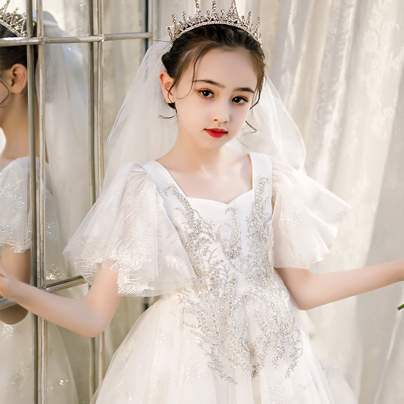 女童周岁礼服蓬蓬纱夏超仙花童走秀演出五一婚礼小伴娘在逃公主裙