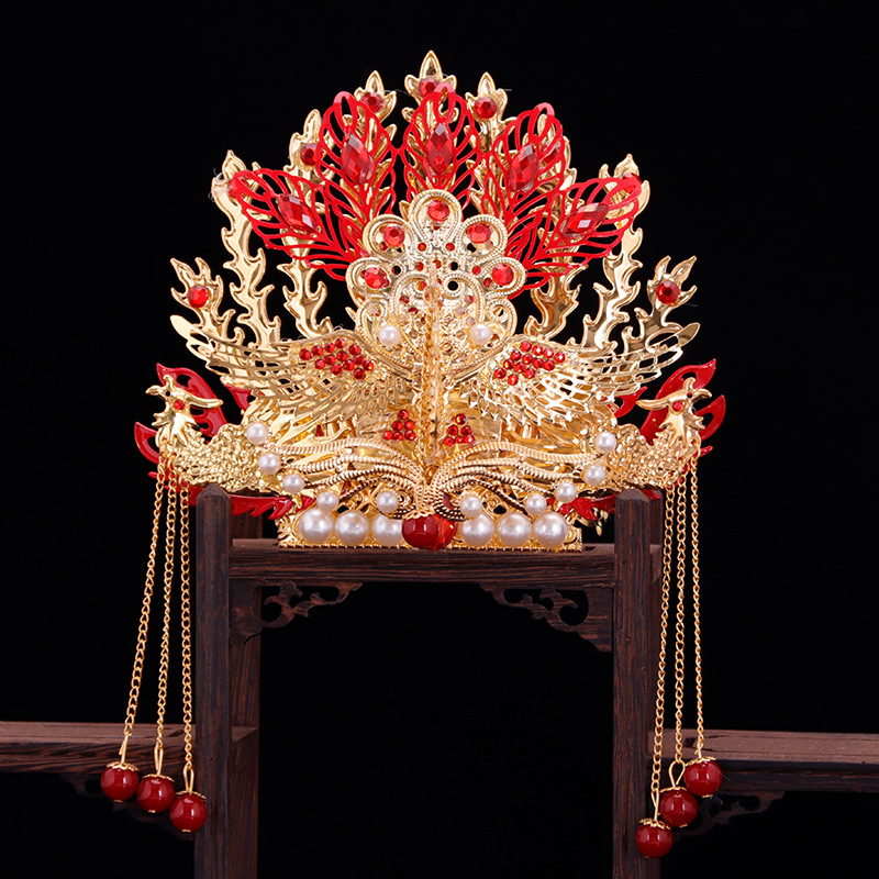 黑妈妈泰山奶奶王母娘娘凤冠观音帽子神明佛像帽神像三凤帽冠头饰