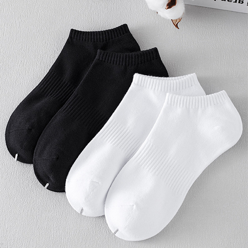 Socks Men's Boat Socks Solid Color Short Cotton Socks Summer Wholesale Stall Zhuji Supply Factory Wholesale Spring and Summer Men's Cotton Socks