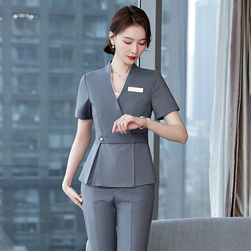 西装套装女夏季2024新款珠宝店金店销售工作服酒店经理职业装工装