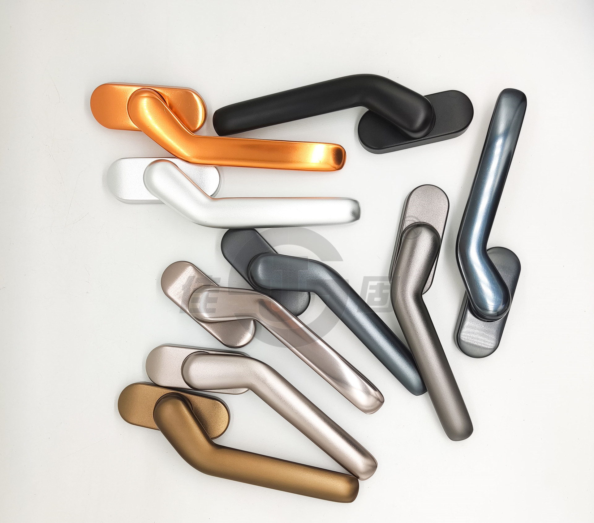 佳固c01直歪把断桥铝平开窗纱一体电解纱窗把手方轴执手门窗配件