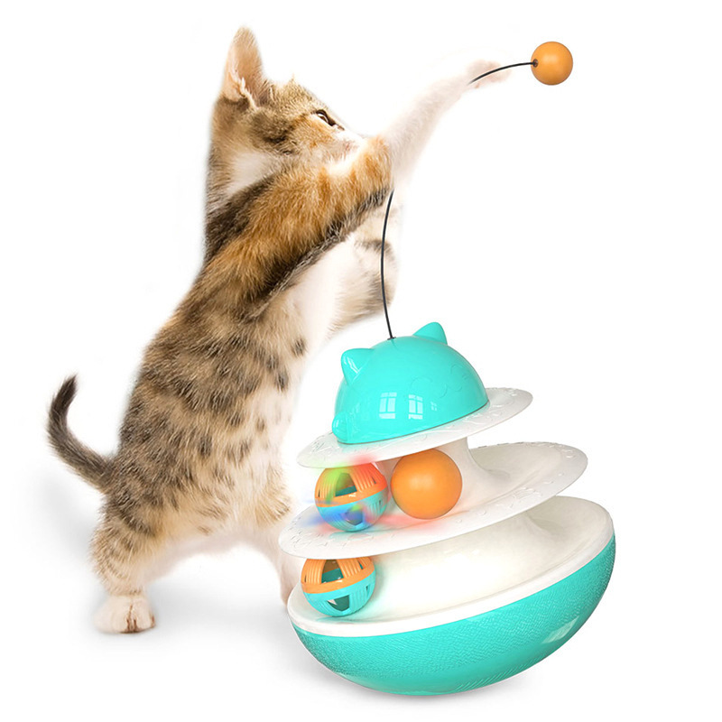 Pet Products Factory Wholesale Company New Product Best-Selling Amazon Cat Self-Hi Toy Turntable Ball Cat Teaser