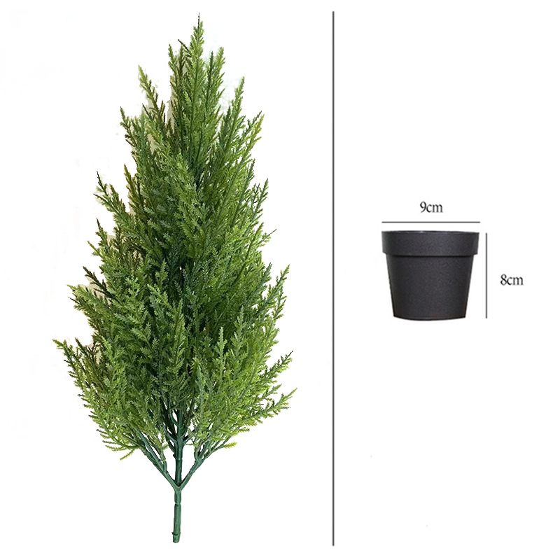 Amazon Cross-Border Simulation Pine and Cypress Trees Christmas Outdoor Potted Plastic Plant Home Dress up Artificial Christmas Tree