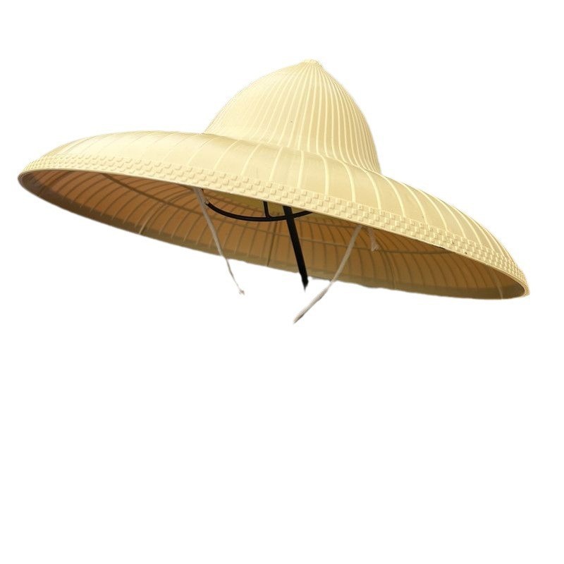 下雨天戴的帽子防水斗笠帽遮雨防晒男女通用可戴田园劳动大檐帽