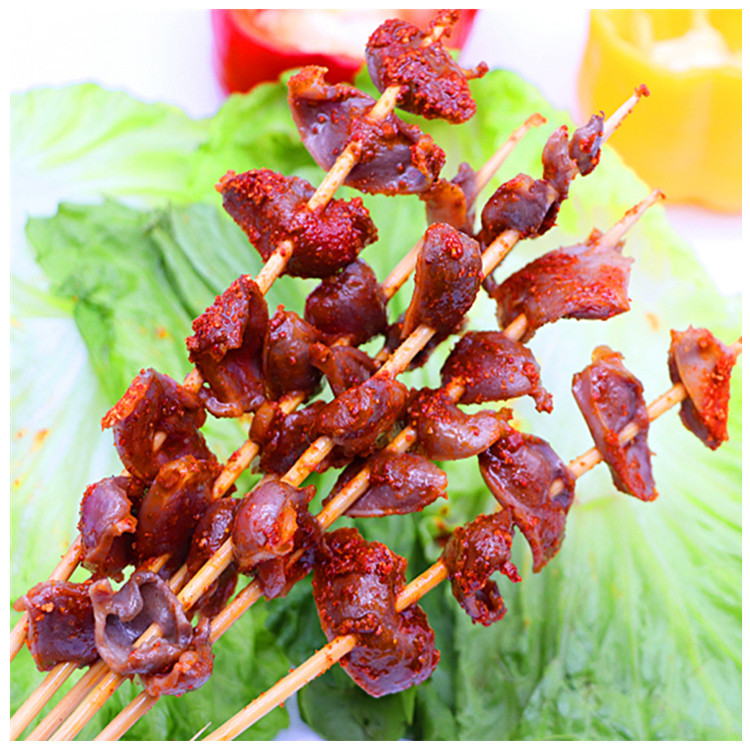 鸭胗串鸭肾串铁板烧烤食材鸭胗冷冻小吃食材约20串/袋