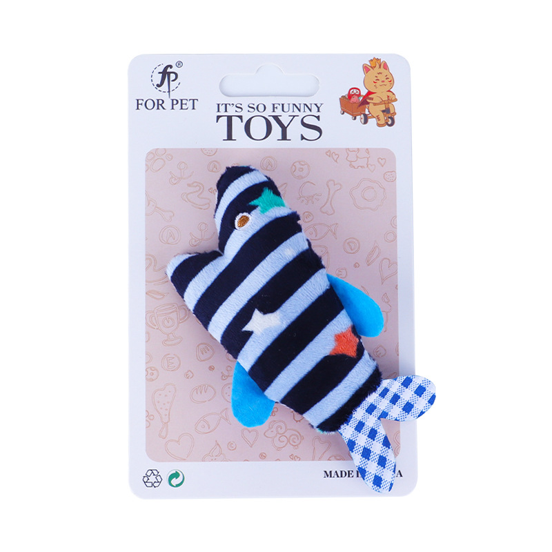 Cotton Toy for Cats Cute Self-Hi Artifact Relieving Stuffy Bite-Resistant Color Simulated Fish Automatic Cat Teasing Artifact