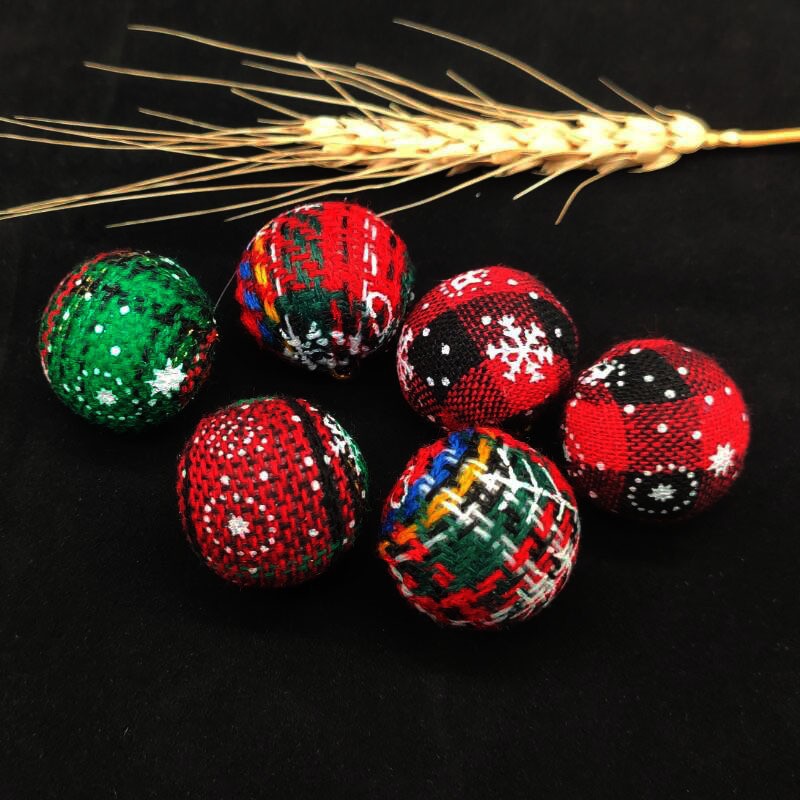 5cm布球 圣诞用品布艺装饰挂球-阿里巴巴