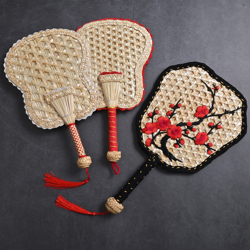 老式芭蕉扇大蒲扇子夏天便携麦秸草手工编织儿童宝宝包边手摇扇风