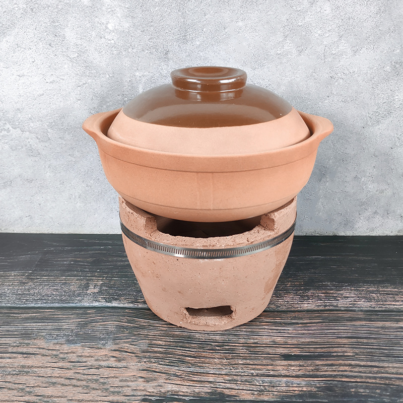 手工红泥炉耐高温木炭炉老式碳炉泥炉炭炉火锅瓦片烧烤炉子打边炉