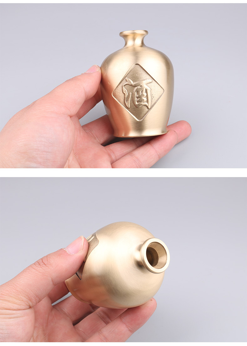 黄铜酒坛创意摆件一桶金铜水桶纯铜工艺品乔迁婚嫁礼品景区纪念品