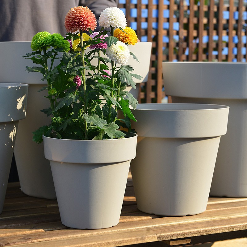 控根盆塑料特大号花盆北欧简约树脂加厚绿萝大码家用阳台小花包邮