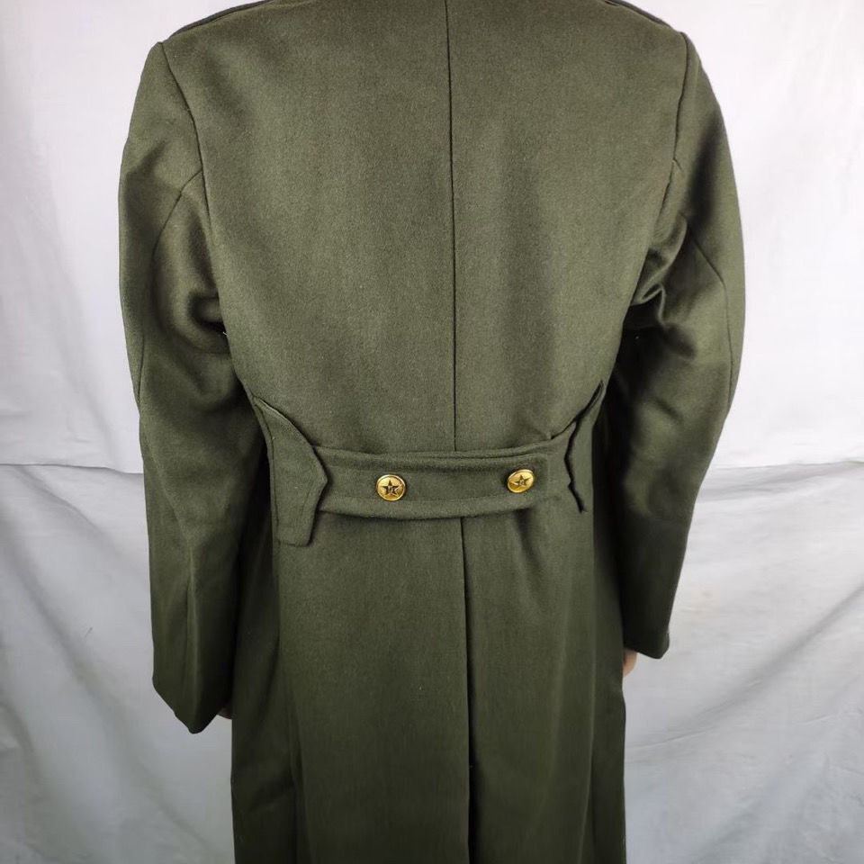 87干部呢子大衣 军绿色羊毛呢子大衣 将呢子大衣 老货全新