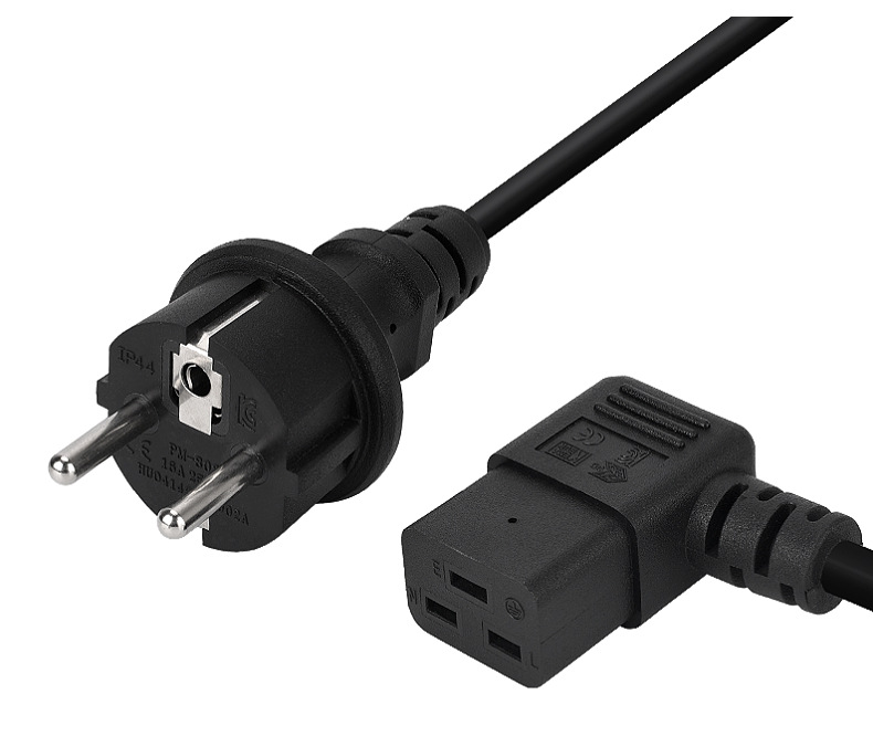 欧式防水插头公母对插线欧标法国头电源线c13c14品字尾欧规电源线