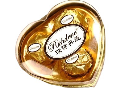 瑞诗丹莲巧克力3粒心型礼盒结婚喜糖糖果情人节金莎巧克力批发