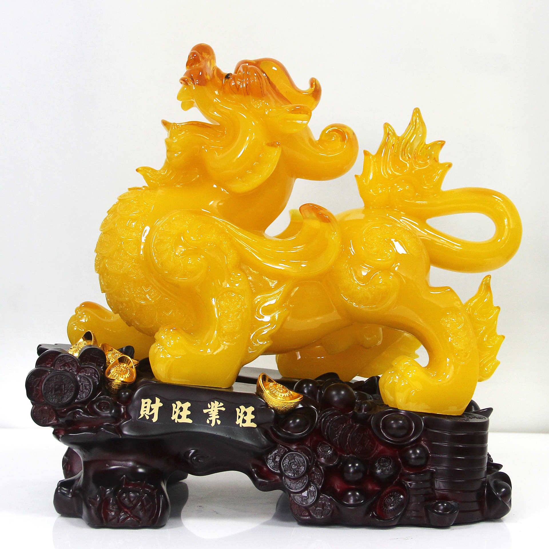 树脂仿玉招财貔貅摆件中式貔恘皮丘客厅玄关乔迁店铺高档开业礼品