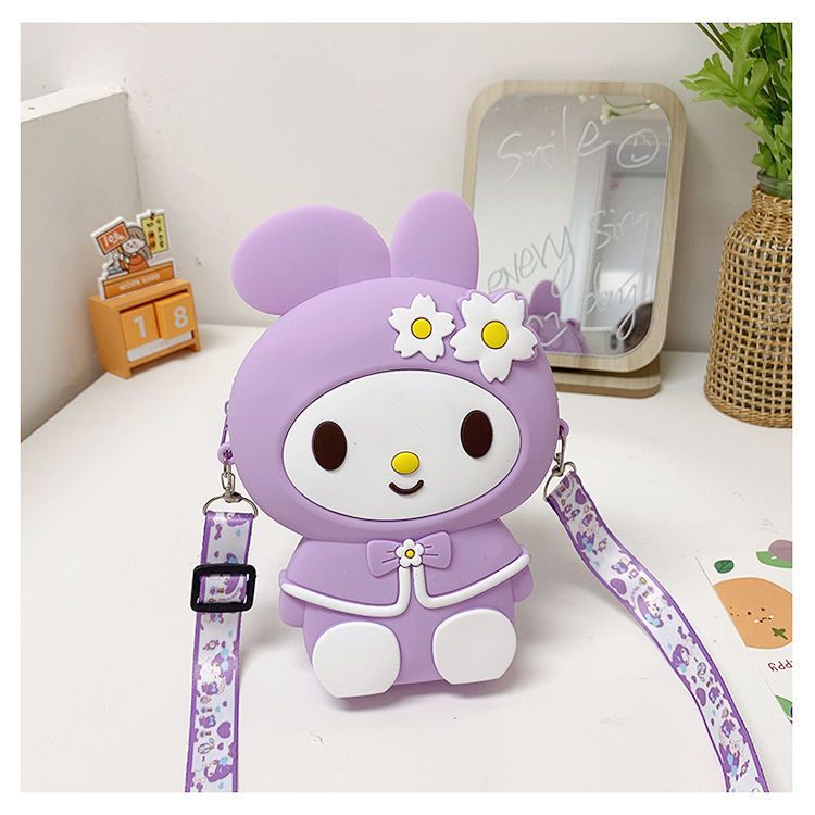 Silicone Children's Bag Girls' Crossbody Bag Cute Cartoon Mini Baby Fashion Little Girl's Shoulder Bag Princess Bag Fashion