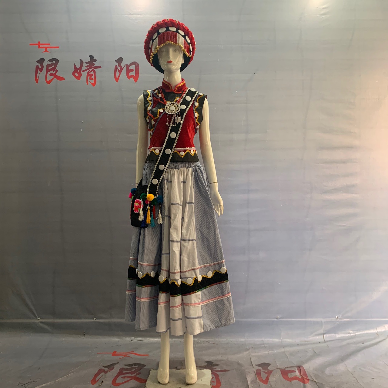 傈僳族服装怒江少数民族演出表演舞台成人傈僳云南男女装长款组合