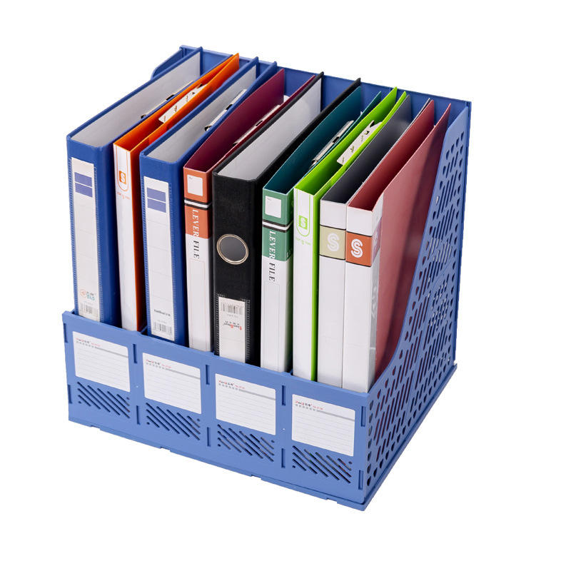 厂家批发三格文件架塑料文件管理架四联文件框办公文件架子文件栏