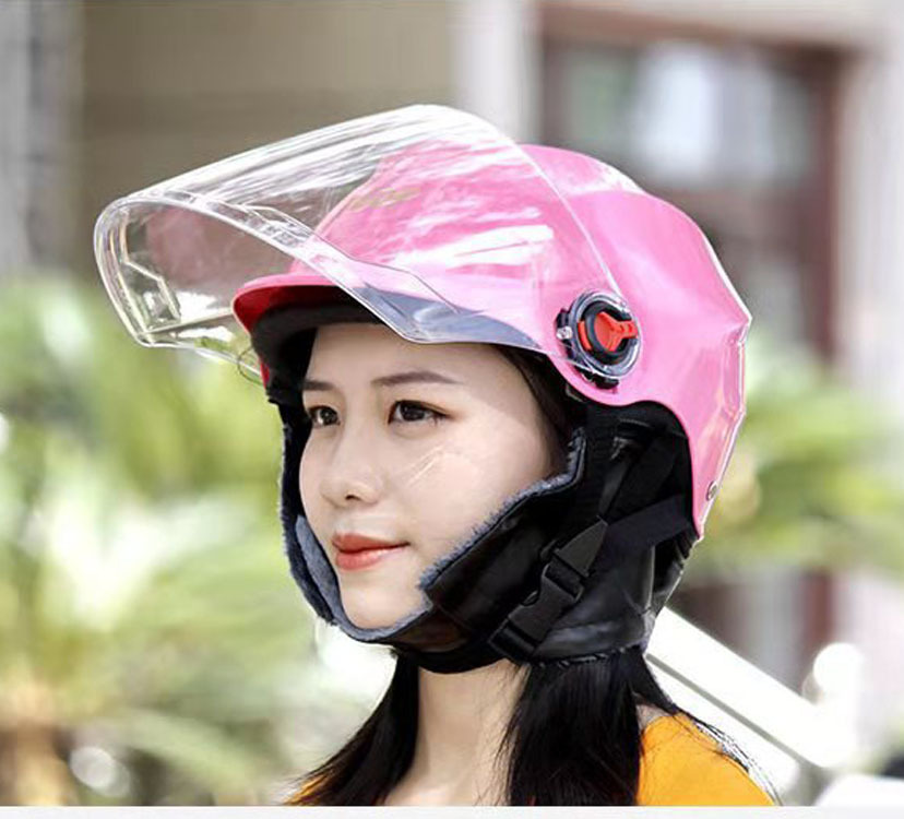 电瓶车头盔女款
