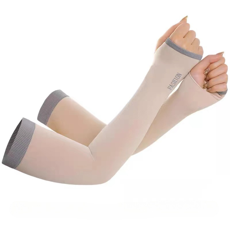 冰袖跨境防晒袖套夏季冰丝袖套男女户外骑行开车手套臂套厂家批发