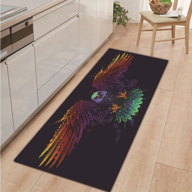 Cross-Border Flannel Foot Mat Animal Floor Mat Home Bathroom Kitchen Anti-Slip Carpet Floor Mat