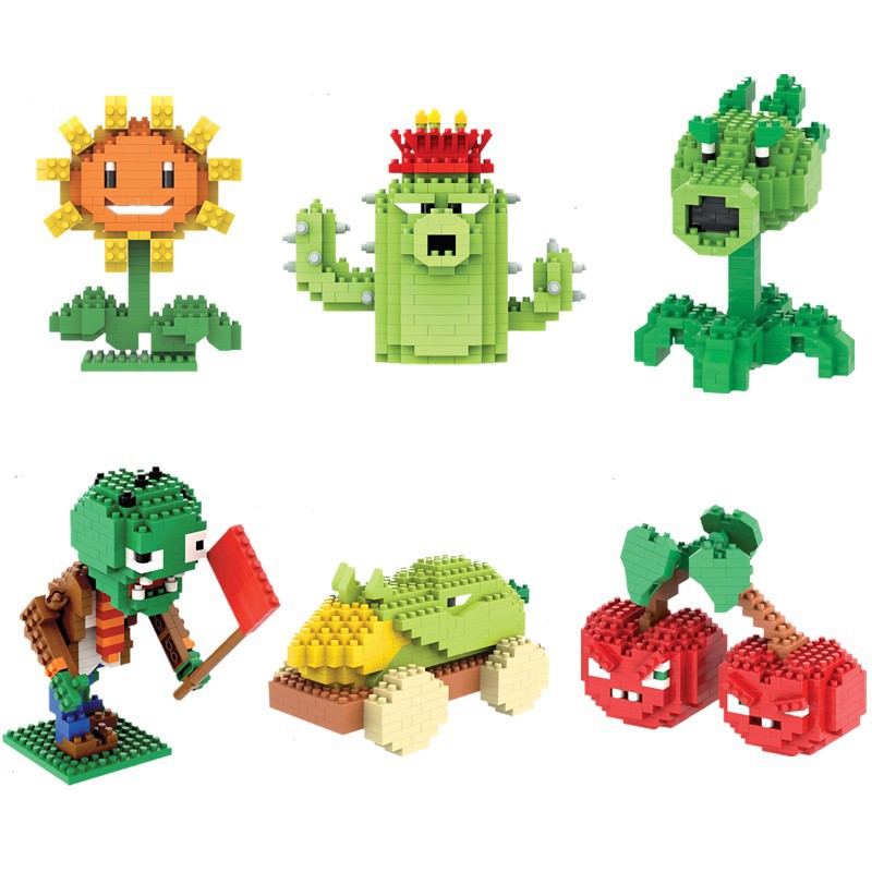 Plants Vs Zombies Micro Particles Children's Toys Compatible with Lego Building Blocks Puzzle Splicing Toy Creative Building Blocks Batch