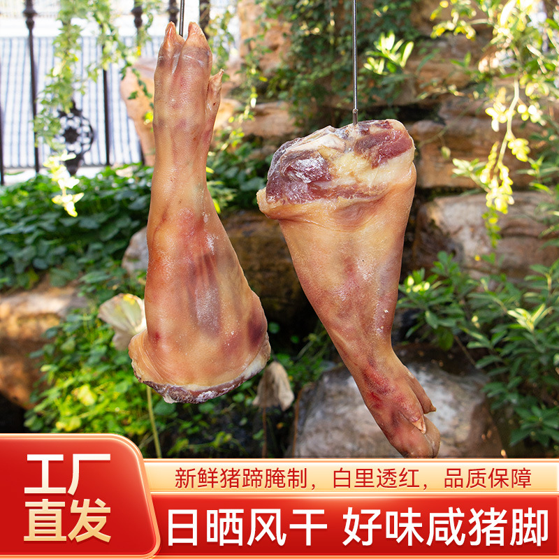 农家自制特产咸猪脚整只咸猪脚腊猪蹄前脚整只土猪腊肉腌咸腊猪手