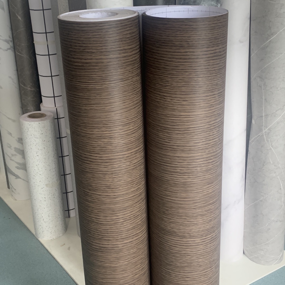 特厚复古竖直木纹背胶自粘装饰膜工程酒店翻新贴纸展柜波音软片