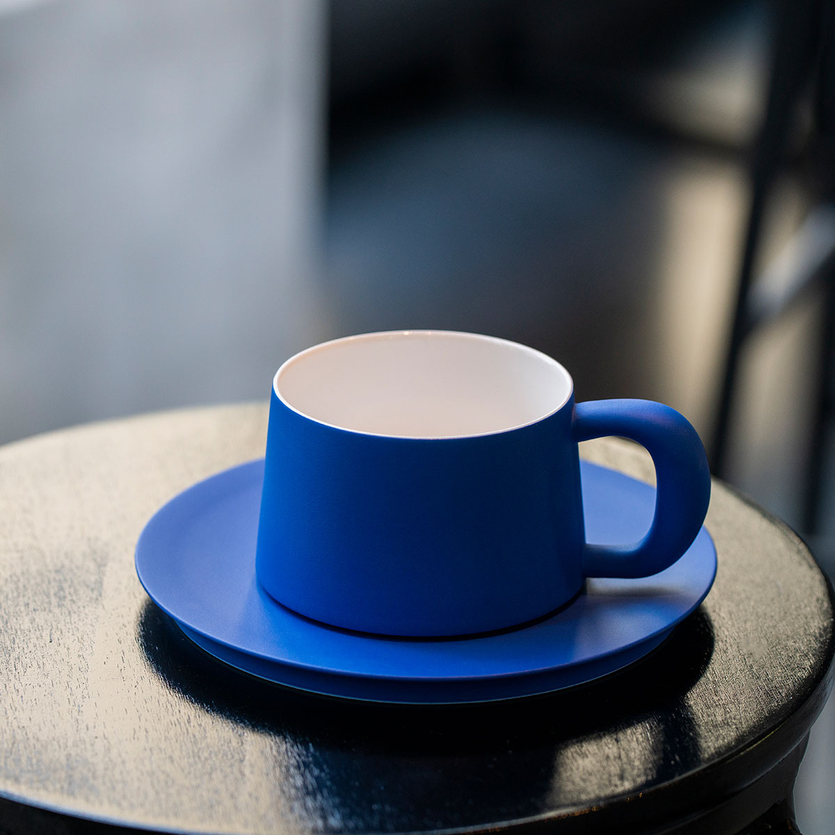 瓷泡泡杯子控精致咖啡杯设计师徐磊手作克莱因蓝高颜值马克杯