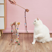 新款卡通毛绒饼干骨头系列逗猫棒卡通逗猫杆铃铛猫咪互动玩耍猫玩