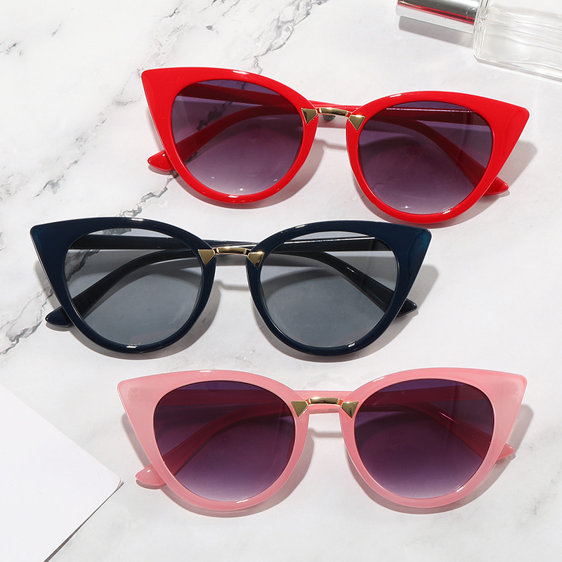 Cross-Border Sunglasses Retro Cat Eye Sun Glasses Women's Personalized Street Snap Sunglasses Sun-Resistant Glasses