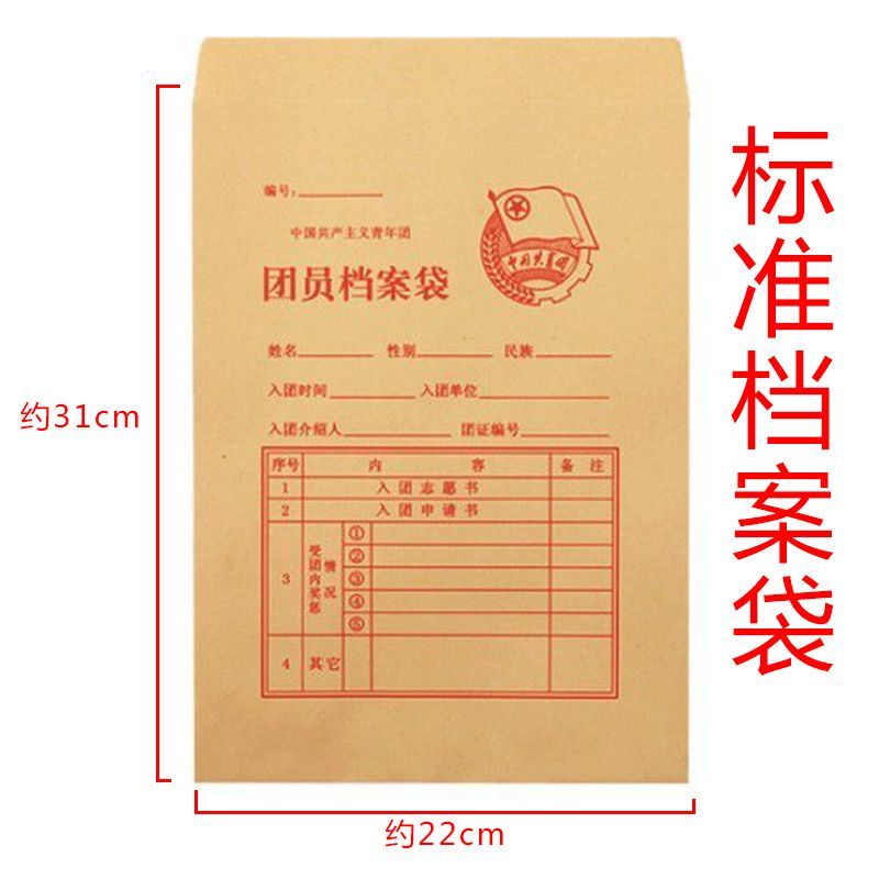 大号a4款团员档案袋加厚款中国共青团入团新团徽团员团徽队徽批发