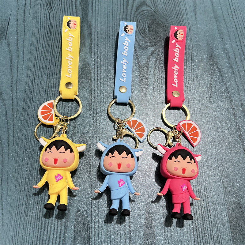 Creative Memories Killing Anime Cherry Maruko Keychain Cute Girl Pendant Men and Women Bag Accessories Gift