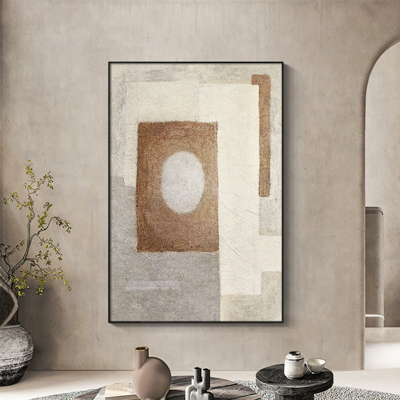 陈迹 侘寂风装饰画简约现代客厅挂画抽象艺术落地画玄关肌理壁画