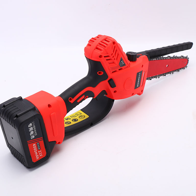 充电式电锯伐木锯砍树家用小型手提链锯电动锯手持迷你8寸电链锯