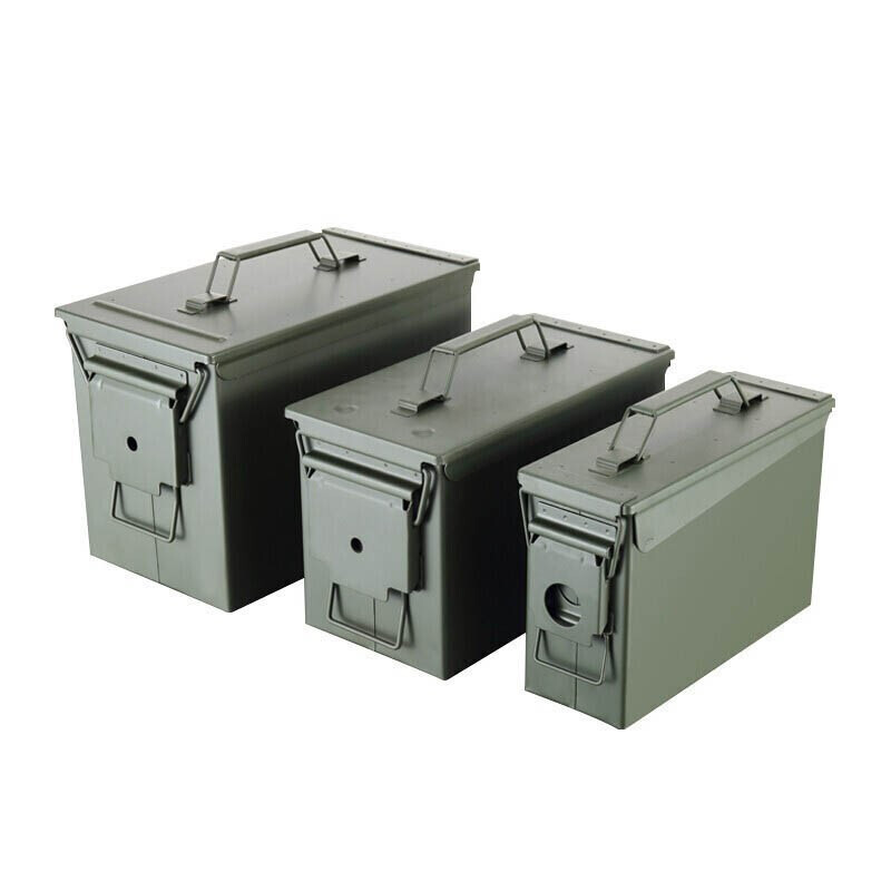 子弹箱弹药箱金属铁箱子工具箱锁扣航模锂电池防爆箱密封箱铁皮箱