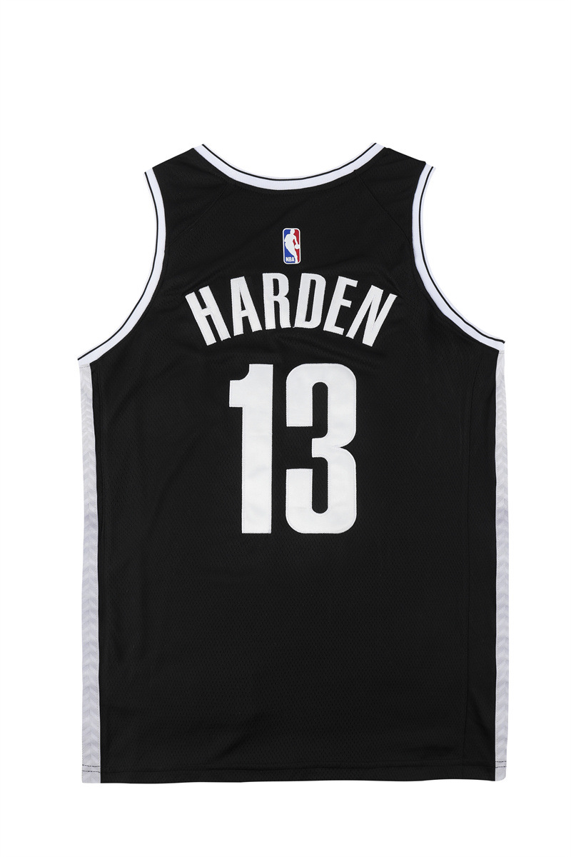 nba球衣刺绣篮网白色黑色7号杜兰特11号欧文篮球服一件代发