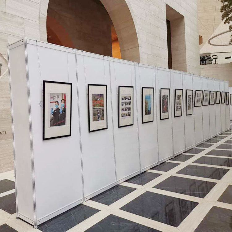 八棱柱书画展板户外活动便携式画展展架校园作品摄影背景展示架