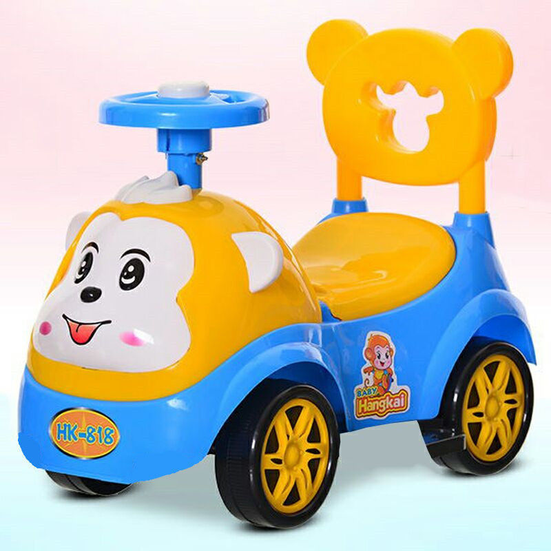 Baby Swing Car Baby Scooter Walking Aid Four-Wheel Toy Car Bobby Car Luge Walker Stroller Toy